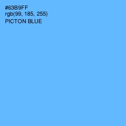#63B9FF - Picton Blue Color Image